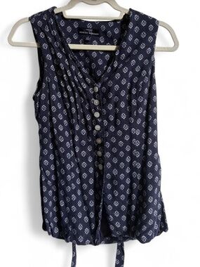 Guess Women's Navy and Blue Blouse Size Small